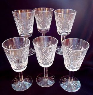 Newly listed Vintage Waterford (6) Cut Crystal Cordial Glasses RARE