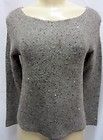 NWT Alice & Olivia Sz Grey Sweater W/ Silver Lurex & Sequin Detail