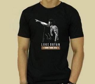 Luke Bryan Country Singer Farm Tour 2012 * T Shirt Black Size, S, M, L