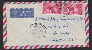 SPANISH GUINEA 1963 AIR MAIL COVER FERNANDO POO TO LOS ANGELES