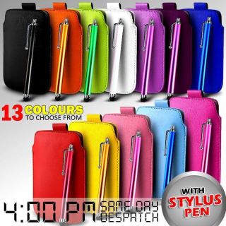 PULL TAB SKIN CASE COVER POUCH & STYLUS FOR VARIOUS ALCATEL PHONES