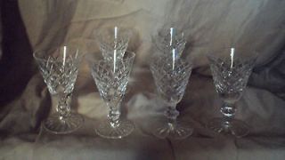 Vintage Waterford Irish Crystal Wine Glasses Mint Condition Set of 6