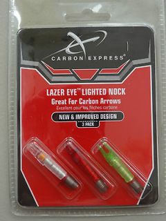 Carbon Express Laser Eye lighted nocks 3 pack Multi colored