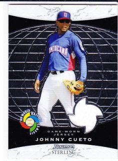 2009 Bowman Sterling JOHNNY CUETO WBC GU JERSEY REDS DOMINICAN