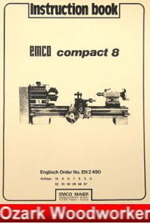 EMCO Compact 8 Metal Lathe Instructions Manual 0293