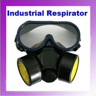 Industrial Gas Chemical Anti Dust Paint Respirator Mask+Glasses/G