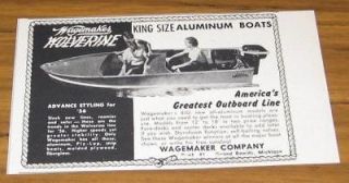1956 AD~WAGEMAKER WOLVERINE ALUMINUM BOATS~GRAND RAPIDS