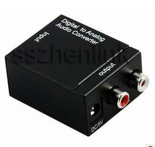 Digital Toslink optical Coax coaxal to Analog Audio RCA Converter