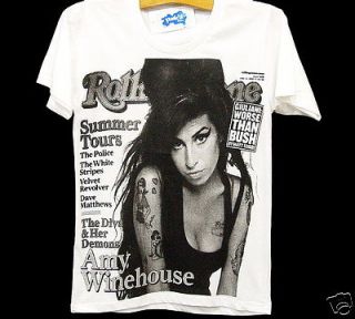 Amy Winehouse R.I.P UK BritPop Retro Punk Rock T Shirt S/M