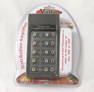 Audio Video Distribution Amplifier RCA Video Splitter Video Composite