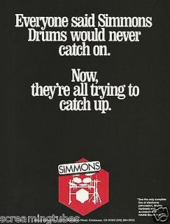 1986 SIMMONS ELECTRONIC DRUMS EVERYONE SAID THEY WOULD NEVER CATCH ON