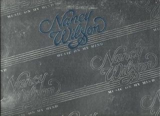 NANCY WILSON   MUSIC ON MY MIND   AMERICAN 33rpm LP   EXCELLENT VINYL
