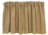 Burlap Tiers / tan country primitive curtains