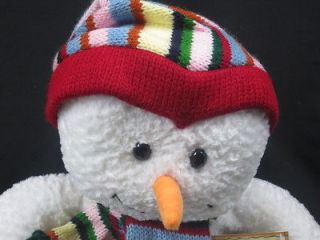 BIG NEW WARM HOLIDAY COMMONWEALTH SNOWMAN SCARF HAT CHRISTMAS PLUSH