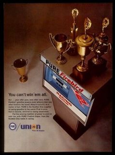 1968 Union 76 Pure oil Firebird racing gas gasoline pump photo print