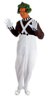 Oompa Loompa Mens Medium Fancy Dress Adult Willy Wonka Worker Costume