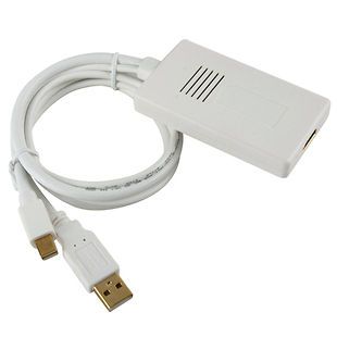 Mini DisplayPort and USB Audio to HDMI Adapter cable