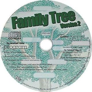FAMILY TREE v2   Build A Listing History PC XP CD ROM
