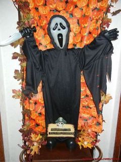 animated 36 tall talking ghost face scream with knife halloween prop