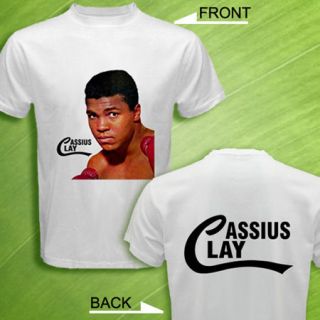 Muhammad Ali Cassius Clay Boxing White T Shirt Sz S 3XL