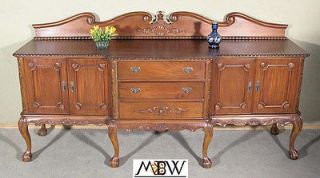 Long Solid Mahogany Wood Chippendale Buffet Sideboard Server c221 L