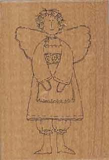 CTMH Sophie Rubber Stamp   Angel Woman in Bloomer & Apron
