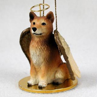 Finnish Spitz Dog Figurine Angel Statue