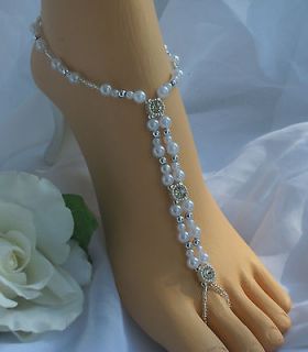 rhinestone barefoot sandals in Anklets