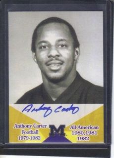 TK LEGACY ANTHONY CARTER MICHIGAN ALL AMERICAN LIMITED EDITION SP AUTO