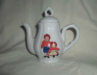 Raggedy Ann and Andy Tea Pot Childs Tea Set