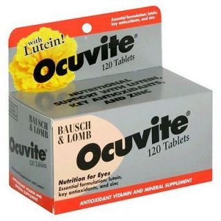 Ocuvite Eye Lutein Antioxidants Zinc Vitamin Mineral Supplement 120 ct