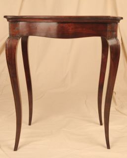 French Country Carved Fruitwood Antique One Drawer Side Table Stand