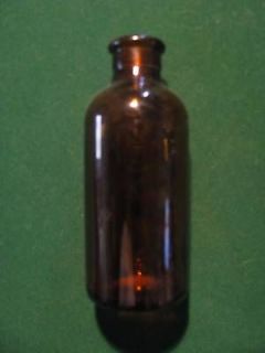 Antique Owens Bottle Co Brown Glass Medicine Bottle