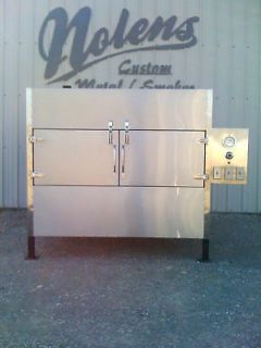 Insulated Stainless Steel BBQ Gas Pit Rotisserie Smoker