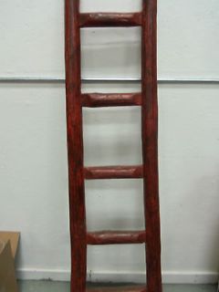 Antique Vintage Wood Loft Ladder Display Quilt Pot Rack Towel Drying