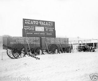 1934 Baker, CA. Death Valley Entrance, 20 Mule Team Borax Wagons, 10