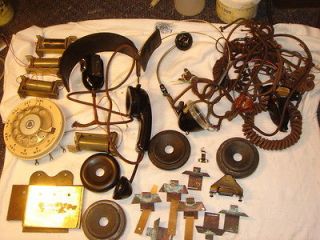 Western Electric and other telephone parts ,receiver caps ,dial
