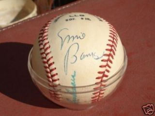 Banks Boudreau Leonard Feller Signed HOF Baseball Ball