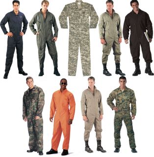 Military US Air Force Style Army Camo Flightsuit Coveralls