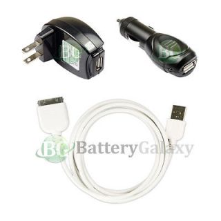 Cable+Car+Home Wall AC Charger for Apple iPod Touch 3G 4G 3rd 4th Gen