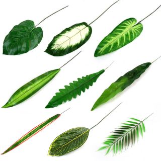 MEGA LISTING of Big Tropical Artificial Silk Leaves Fake Foliage