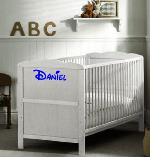 Baby Cot Crib personalised Sticker / decal   Bedroom Nursery   Mickey