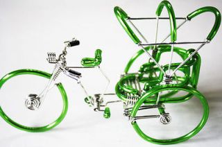 Wire Art Mini Model Three Wheel Bicycle Handmade.
