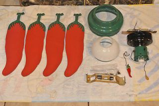 HOT CHILI PEPPER CEILING FAN W/ LIGHT * 42 INCH * EXCELLENT CONDITION