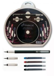 Parker Vector Calligraphy Fountain Pen Set   F, M & B nibs w