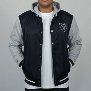 Majestic Athletic Playoff Fabric Mix Oakland Raiders Black/Grey Jacket