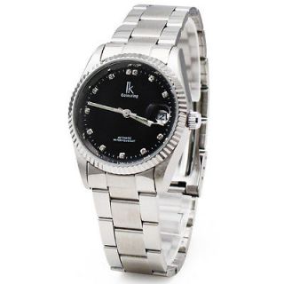 IK Mens Noctilucent Diamond Automation Watch Calendar Wrist Watch 1pc