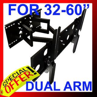 47 50 52 55 60 65 Dual Arm LED LCD Plasma TV Tilt Wall Bracket Mount