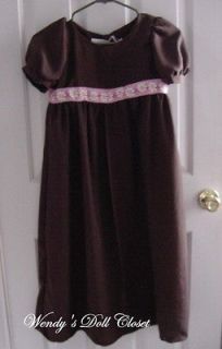 ♥Regen cy Era Dress~Jane Austen Girls Size 10~ Chocolate Brown