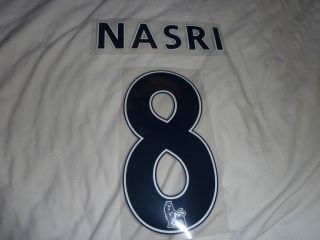 NASRI #8 MANCHESTER CITY Football Club Player Size Name Set For Shirt